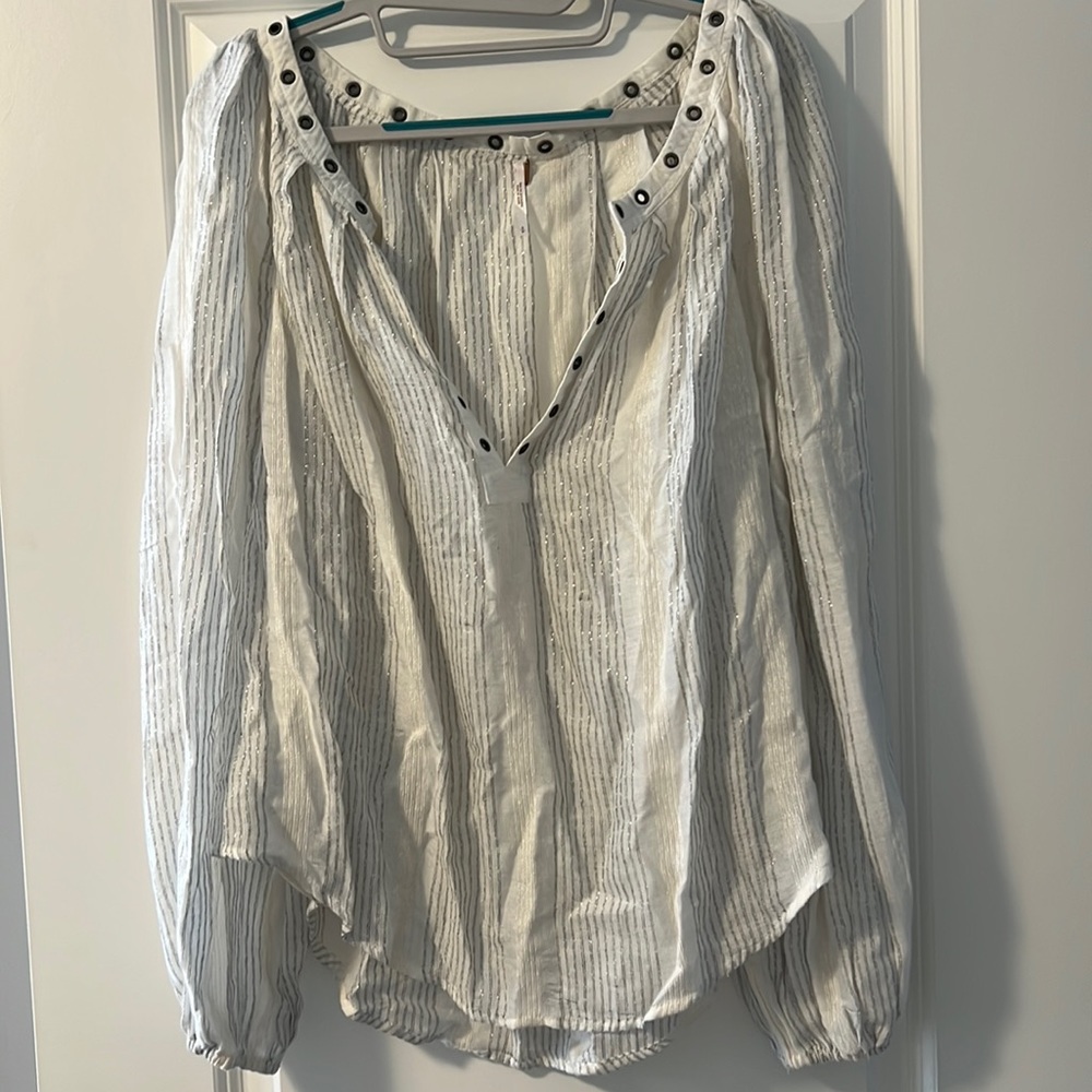Free people blouse. Does have some shimmer!